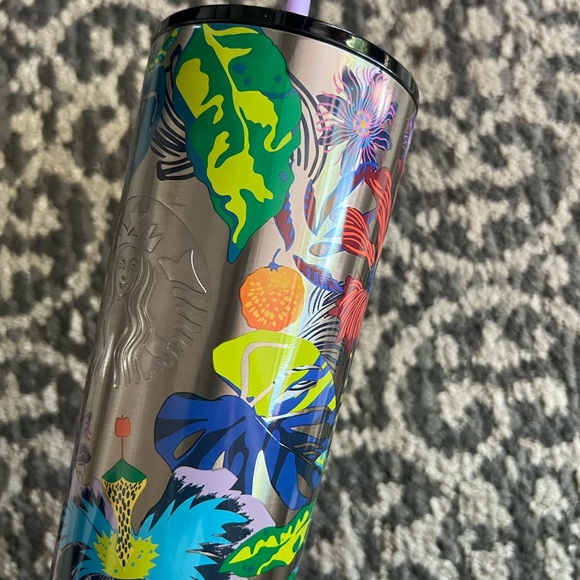 Starbucks 2023 Immersive Floral Tropical Tumbler with Straw (24 oz) - Picture 5 of 7